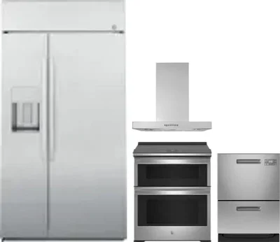 4 Piece Package Includes Refrigerator, Range, Hood And Dishwasher